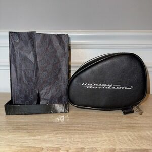 Harley Davidson Motorcycle Handlebar Zip Pouch Tote Travel Bag Loop Black NWB